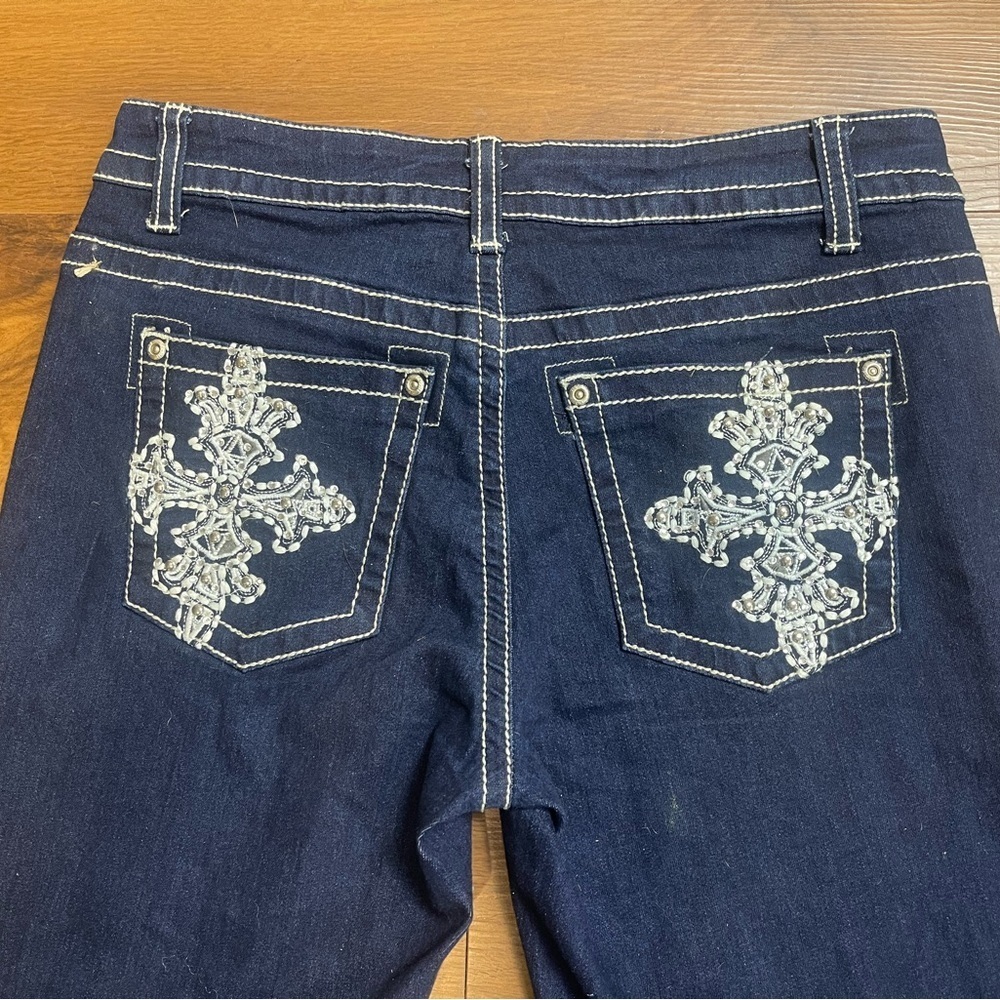 Women’s Custom Upcycled Bell Bottom Boho Revival Jeans size 6 Unique Design​​​ - Picture 7 of 15